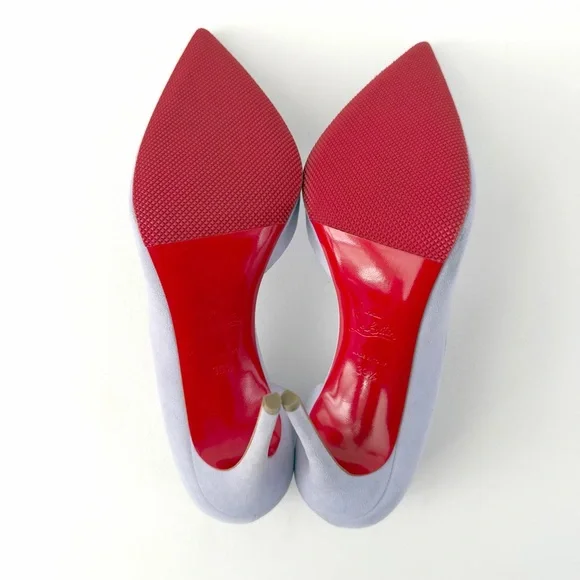 CHRISTIAN LOUBOUTIN | Iriza 100 Lilac Skylight Suede d’Orsay Pumps EU 39.5 - Picture 12 of 15